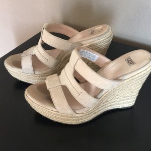 UGG Wedge Sandals Tan Se 7
